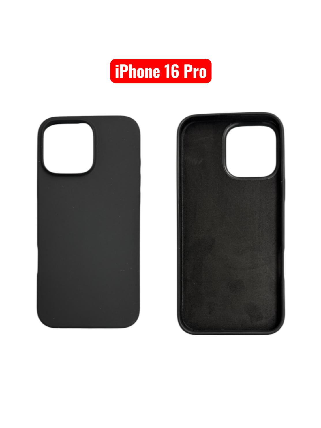 iPhone 16 Pro Silicone Case | Slim Protective Cover Blue Black Pink