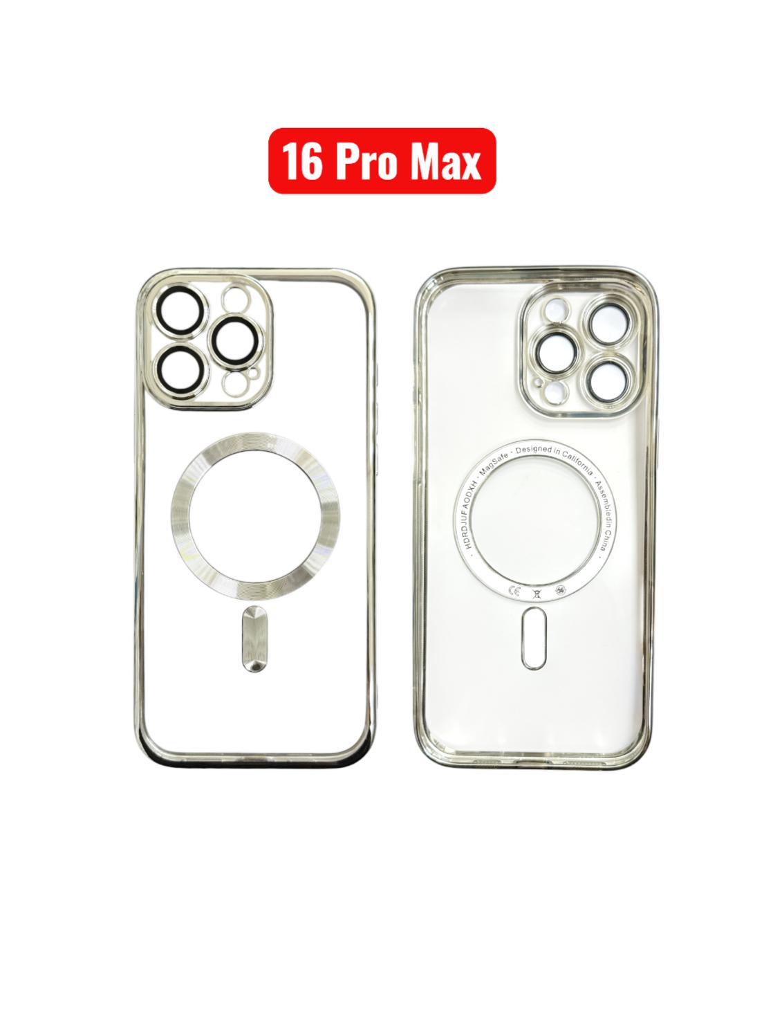 iPhone 16 Pro Max Magnetic Electroplating TPU Case | Silver Black Rose Gold