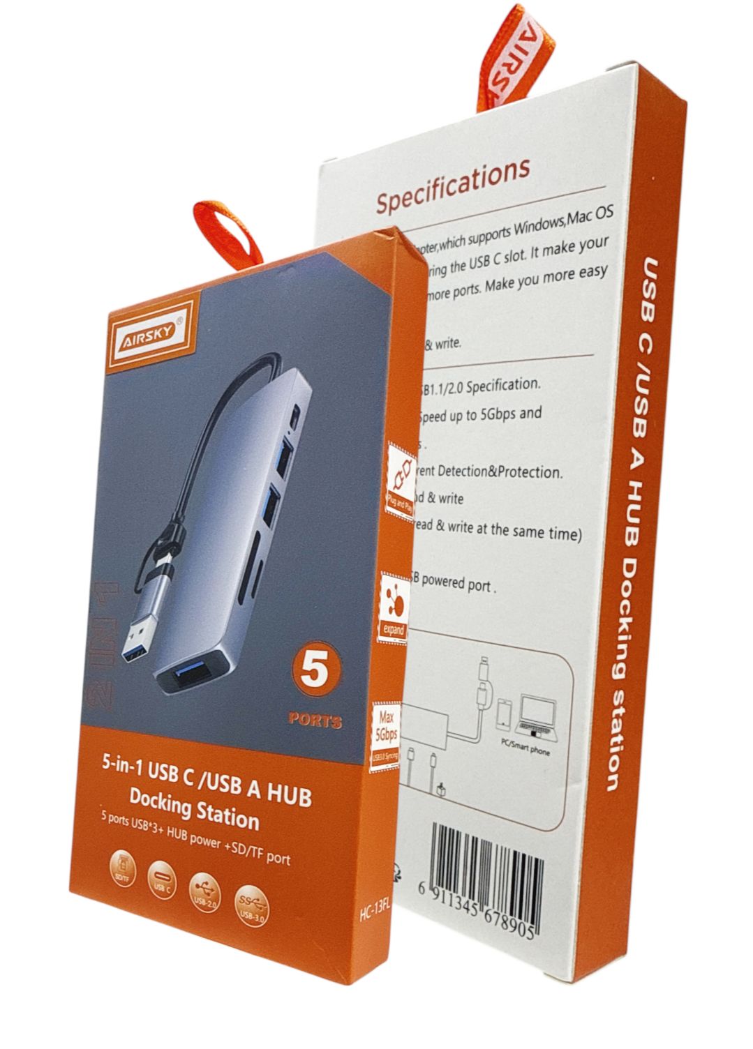 AHL Airsky USB-C to HDTV Cable | 4K Ultra HD 60Hz | 2m High-Speed Lead