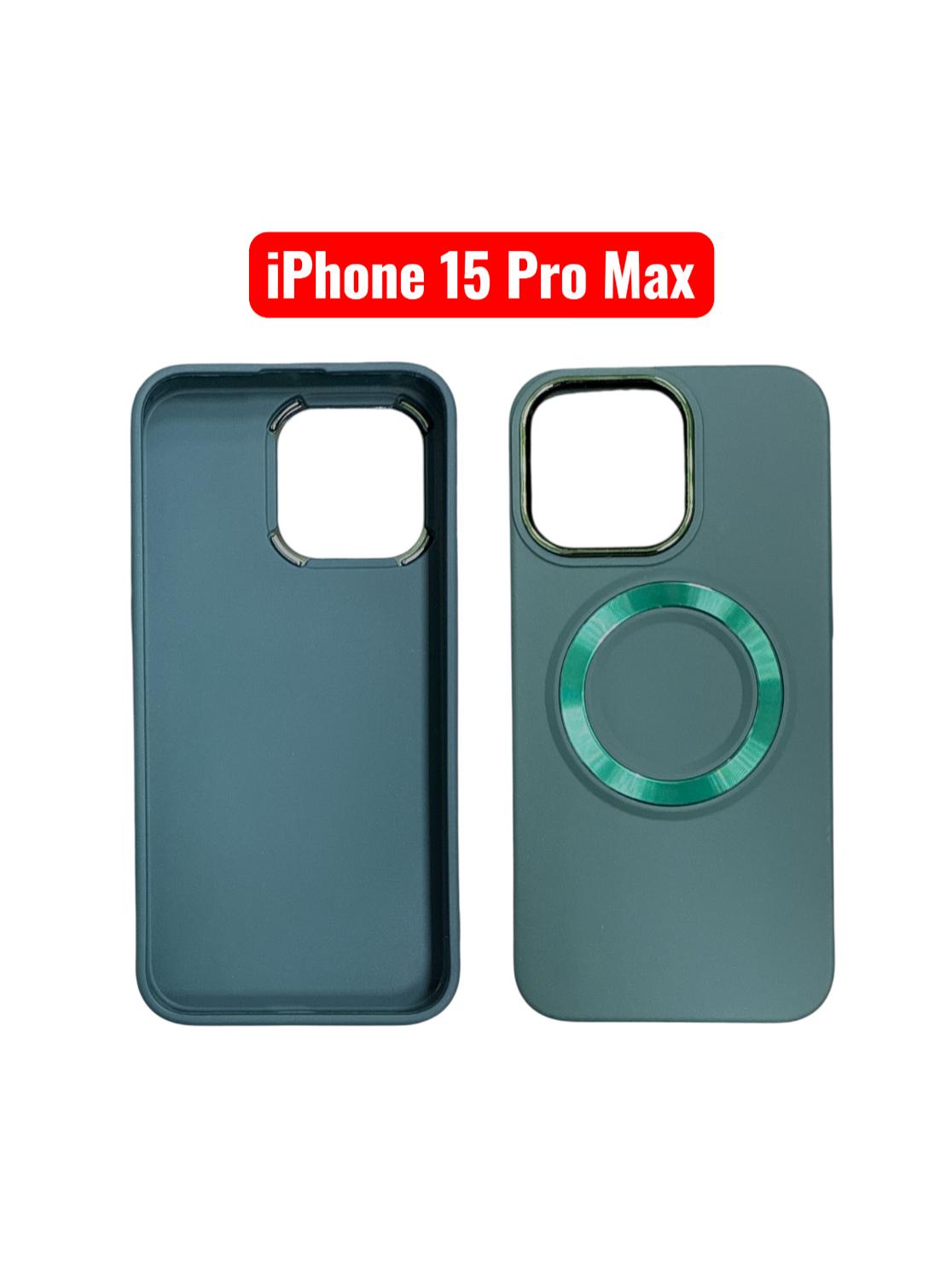 iPhone 15 Pro Max TPU Magnetic Case | White Brown Green Blue Pink Slim Shockproof Cover