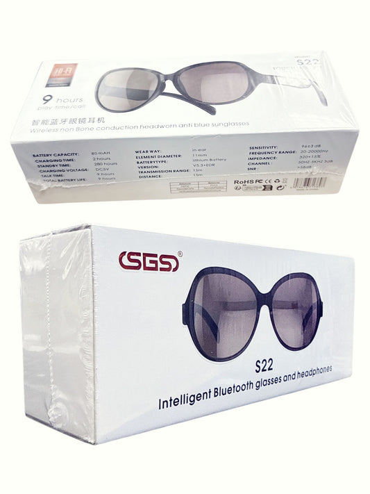Smart Bluetooth Glasses with Headphones | Wireless Audio Smart Eyewear SGS S22