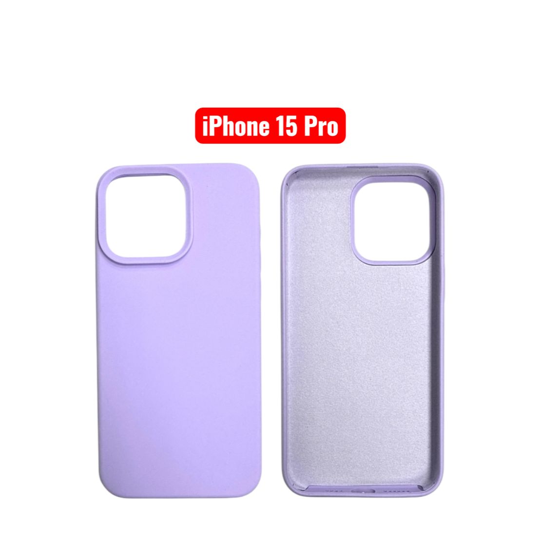 iPhone 15 Pro Silicone Case | Black Blue Yellow Orange Pink Green Purple Cover