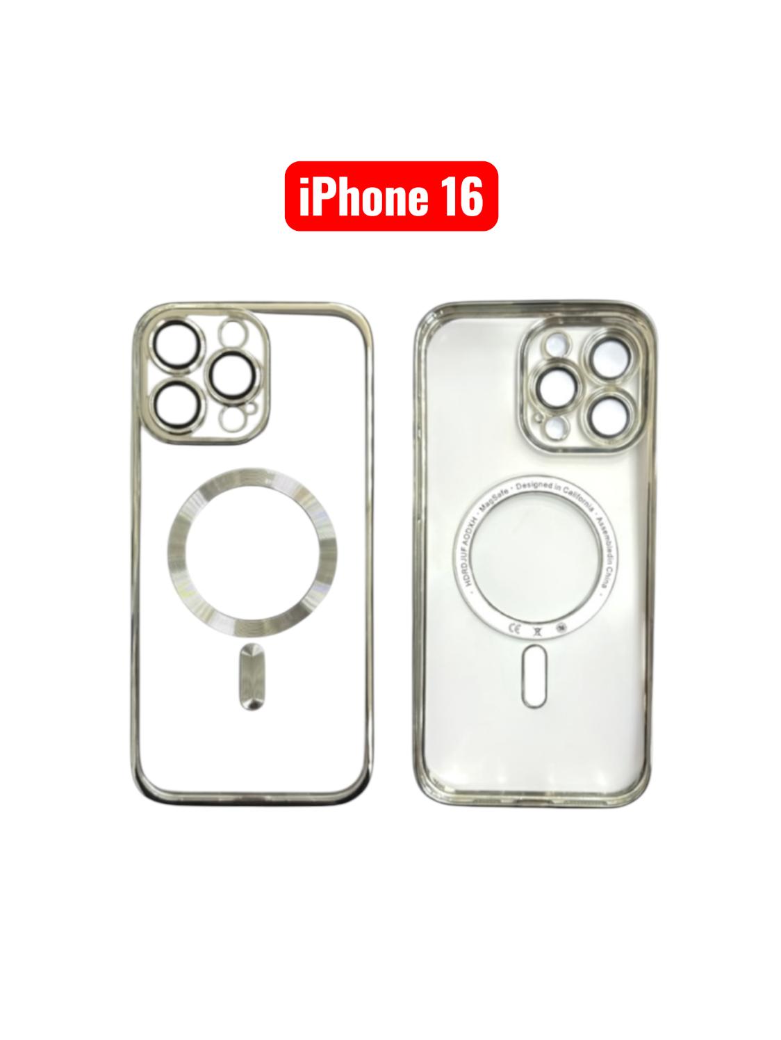 iPhone 16 Magnetic Electroplating TPU Case | Silver Black Rose Gold Blue Green Gold