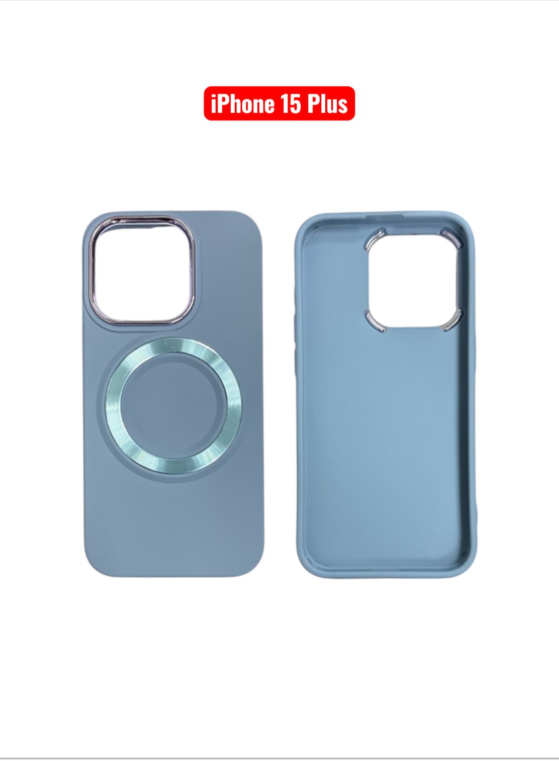 iPhone 15 Plus TPU Magnetic Case | White Brown Green Blue Pink Slim Shockproof Cover