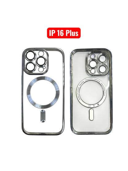 iPhone 16 Plus Magnetic Electroplating TPU Case | Silver Black Rose Gold Blue Green Gold