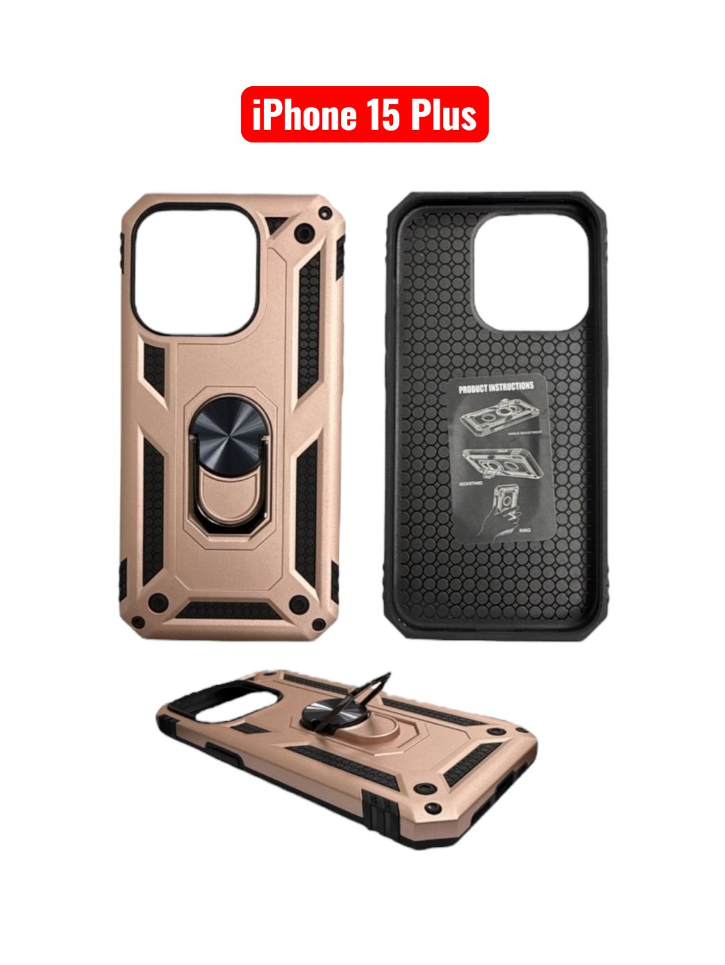 iPhone 15 Plus Sergant Hard Case | Red Black Gold Rose Gold Silver Cover