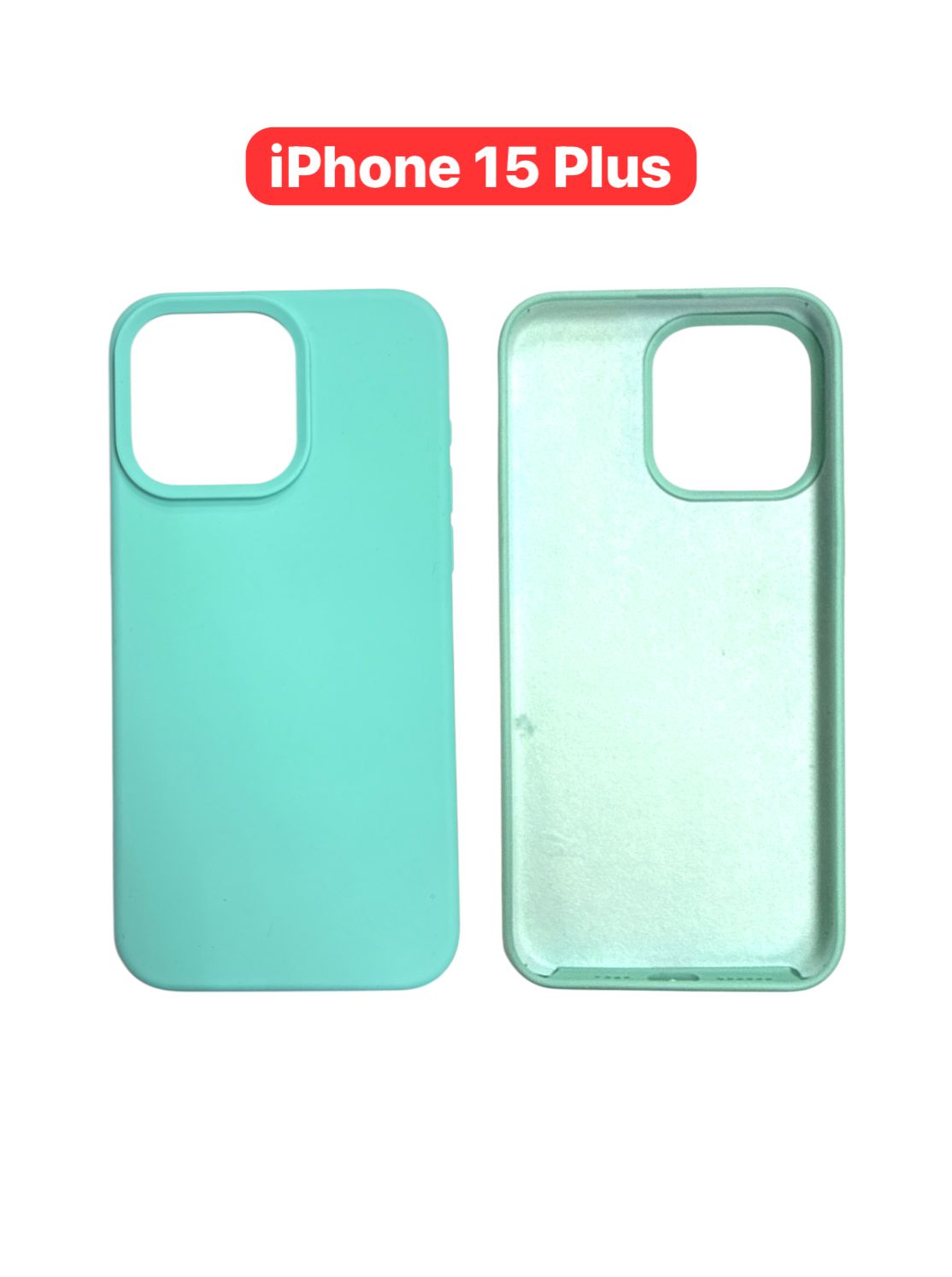 iPhone 15 Plus Silicone Case | Orange Pink Purple Teal Green Navy Yellow Cover