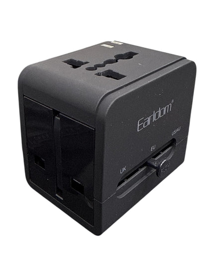 Earldom LC18 Universal Travel Adapter | 1500W | USB Fast Charger