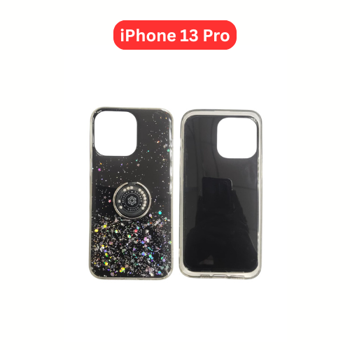 iPhone 13 Pro Drop Glue Ring Case | Clear Green Pink Purple Black