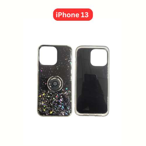 iPhone 13 Drop Glue Ring Case | Green Pink Purple Black