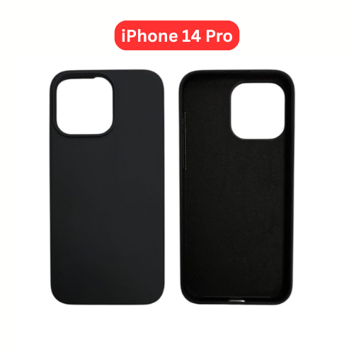 iPhone 14 Pro Silicone Case | Black Blue Yellow Orange Pink Green Purple Cover