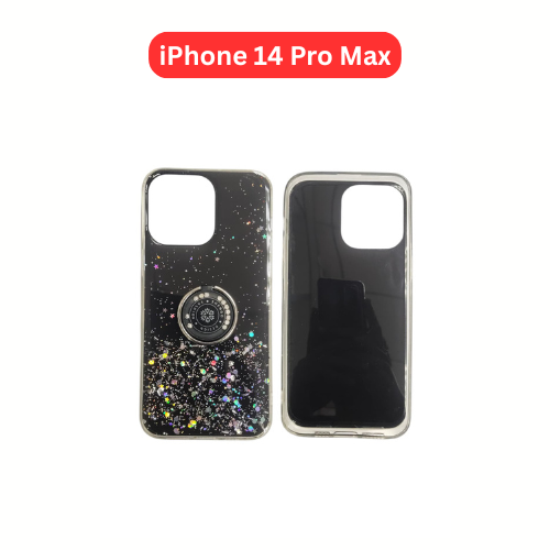 iPhone 14 Pro Max Drop Glue Ring Case | Clear Green Pink Purple Black