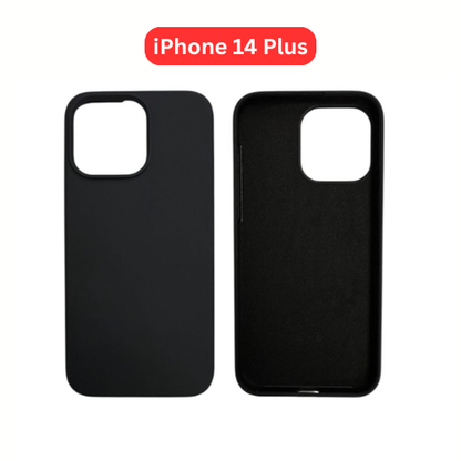 iPhone 14 Plus Silicone Case | Black Blue Yellow Orange Pink Green Purple Cover