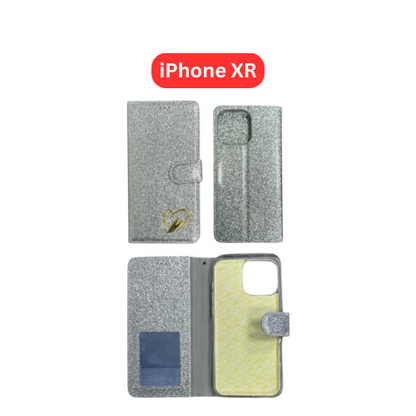 iPhone XR Heart Shiny Case | Glitter Cover Gold Red Black Blue Purple Silver RoseGold