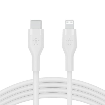 Mobyone 30W USB-C to Apple 1m Silicon Cable Fast Charging | White