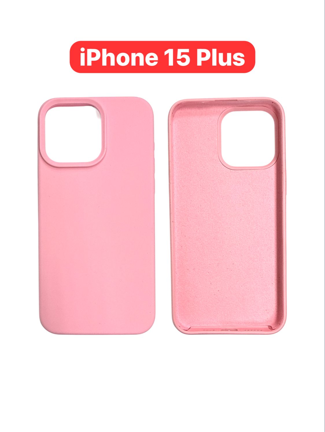 iPhone 15 Plus Silicone Case | Orange Pink Purple Teal Green Navy Yellow Cover