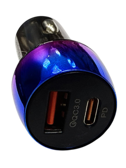 Mobyone Model 16 Car Charger | Dual USB-A & USB-C 48W | 12–32V Fast Charge