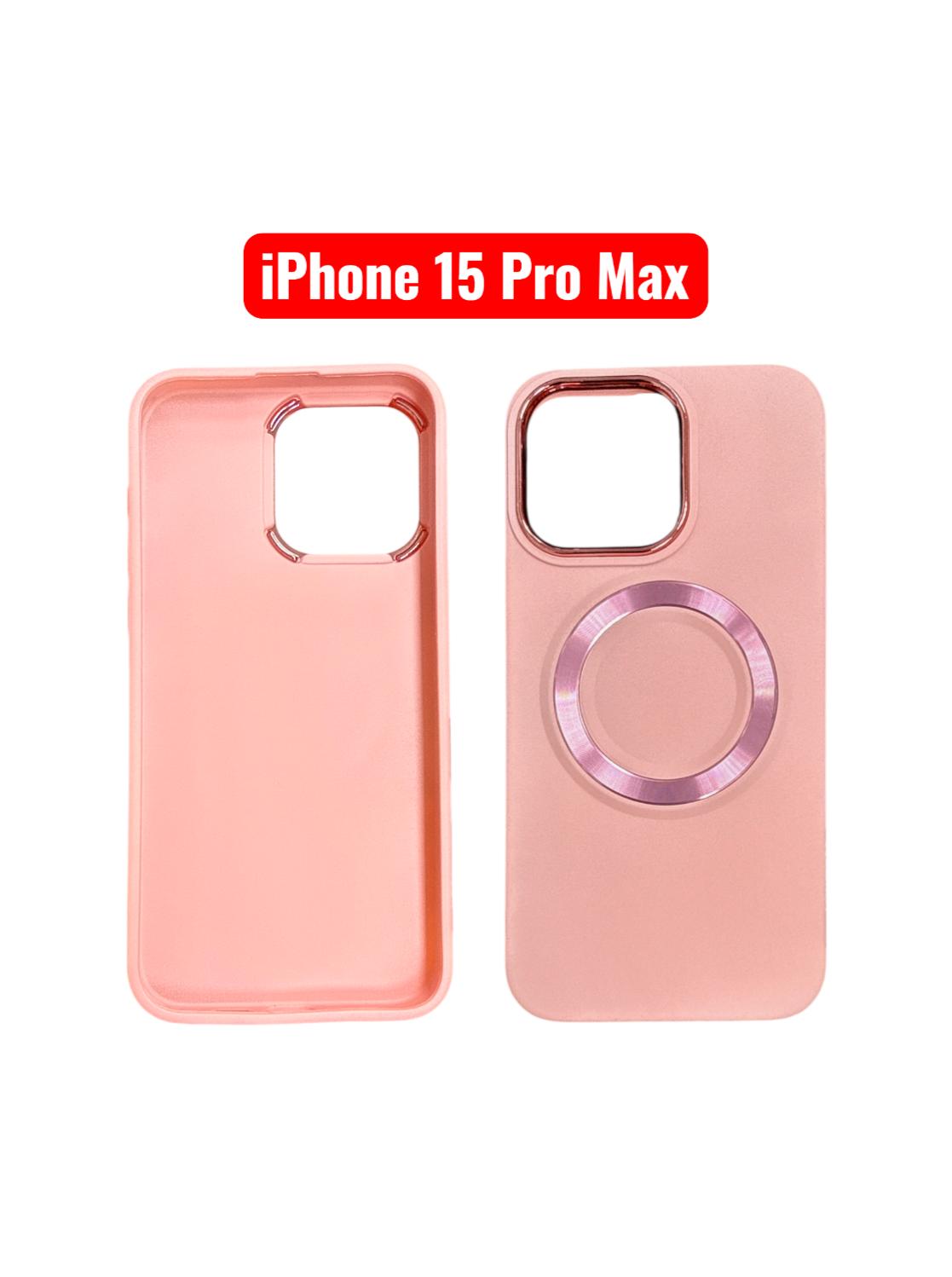 iPhone 15 Pro Max TPU Magnetic Case | White Brown Green Blue Pink Slim Shockproof Cover