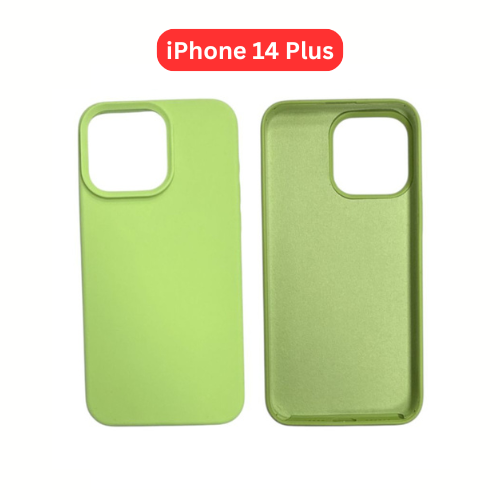 iPhone 14 Plus Silicone Case | Black Blue Yellow Orange Pink Green Purple Cover