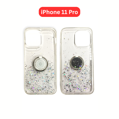 iPhone 11 Pro Drop Glue Ring Case | Clear Green Pink Purple Black