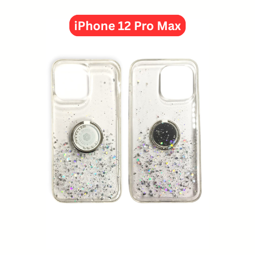 iPhone 12 Pro Max Drop Glue Ring Case | Clear Green Pink Purple Black