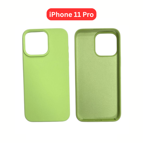 iPhone 11 Pro Silicone Case | Orange Blue Pink Purple Green Yellow Cover