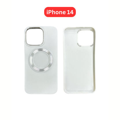 iPhone 14 TPU Magnetic Case White Brown Green Blue Balck White Pink