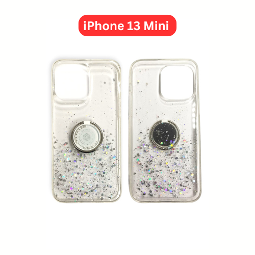 iPhone 13 Mini Drop Glue Ring Case | Clear Green Pink Purple Black