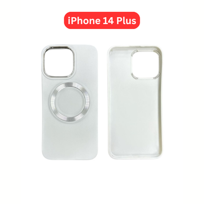 iPhone 14 Plus TPU Magnetic Case White Brown Green Blue Balck White Pink