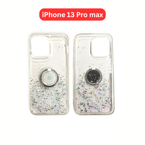iPhone 13 Pro Max Drop Glue Ring Case | Clear Green Pink Purple Black