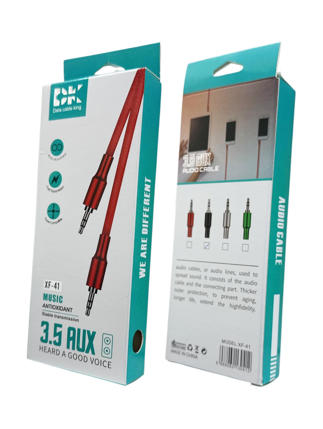 DK XF-41 3.5mm AUX Cable | Anti-Knotted | Fast Transmission | Universal Compatible