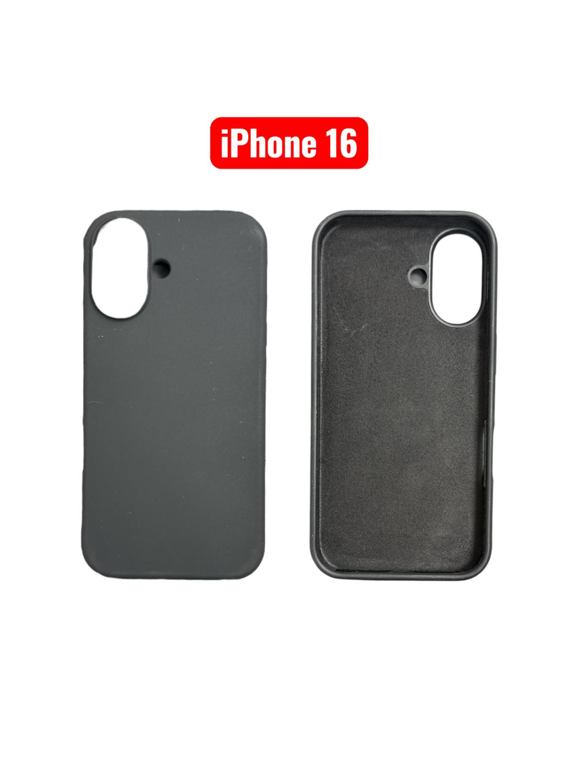 iPhone 16 Silicone Case | Soft Protective Cover – Blue, Black, Pink