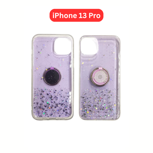 iPhone 13 Pro Drop Glue Ring Case | Clear Green Pink Purple Black