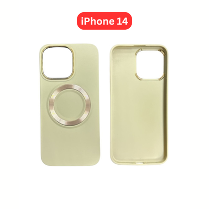 iPhone 14 TPU Magnetic Case White Brown Green Blue Balck White Pink