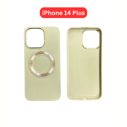 iPhone 14 Plus TPU Magnetic Case White Brown Green Blue Balck White Pink