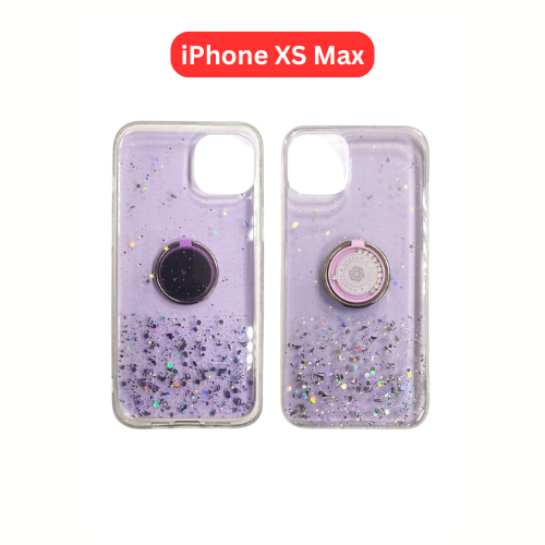 iPhone XS Max Drop Glue Ring Case | Clear Green Pink Purple