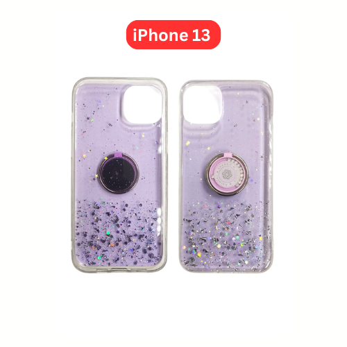 iPhone 13 Drop Glue Ring Case | Green Pink Purple Black