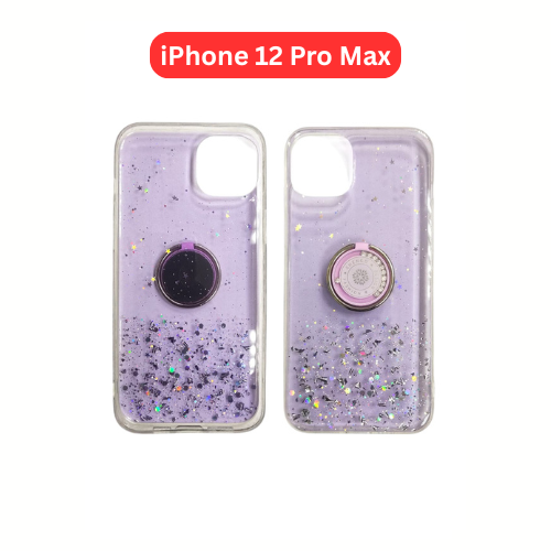 iPhone 12 Pro Max Drop Glue Ring Case | Clear Green Pink Purple Black