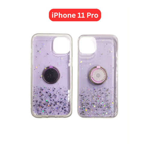 iPhone 11 Pro Max Drop Glue Ring Case | Clear Green Pink Purple Black