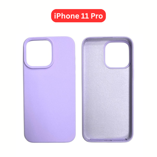 iPhone 11 Pro Silicone Case | Orange Blue Pink Purple Green Yellow Cover