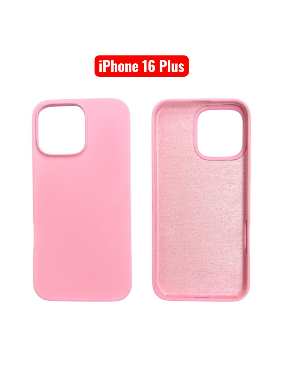 iPhone 16 Plus Silicone Case | Soft Protective Cover – Blue, Black, Pink