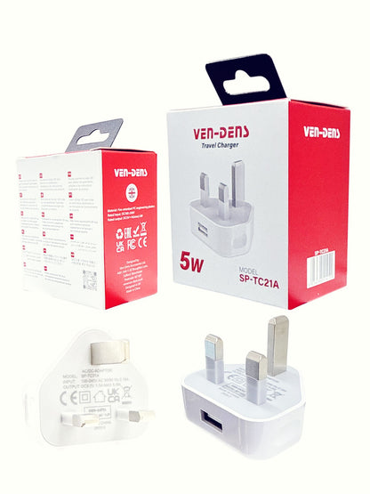 VEN-DENS 5W Travel Charger SP-TC21A – 1A Max