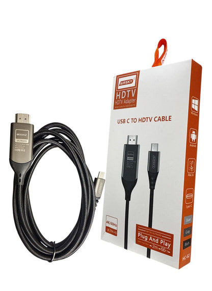 AHL Airsky USB-C to HDTV Cable | 4K Ultra HD 60Hz | 2m High-Speed Lead