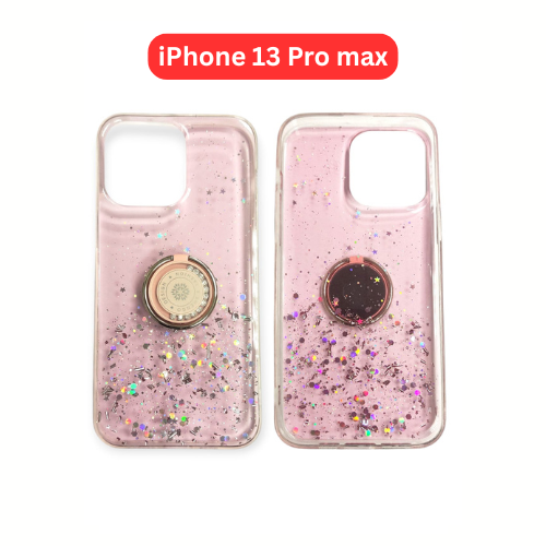 iPhone 13 Pro Max Drop Glue Ring Case | Clear Green Pink Purple Black