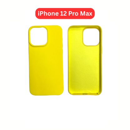 iPhone 12 Pro Max Silicone Case | Orange Blue Pink Purple Green Yellow Cover