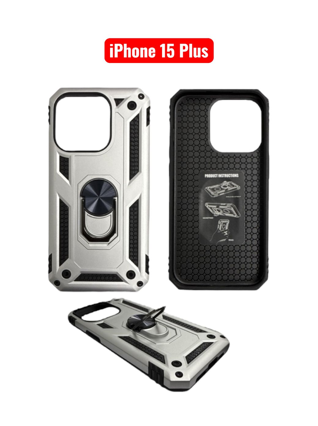 iPhone 15 Plus Sergant Hard Case | Red Black Gold Rose Gold Silver Cover