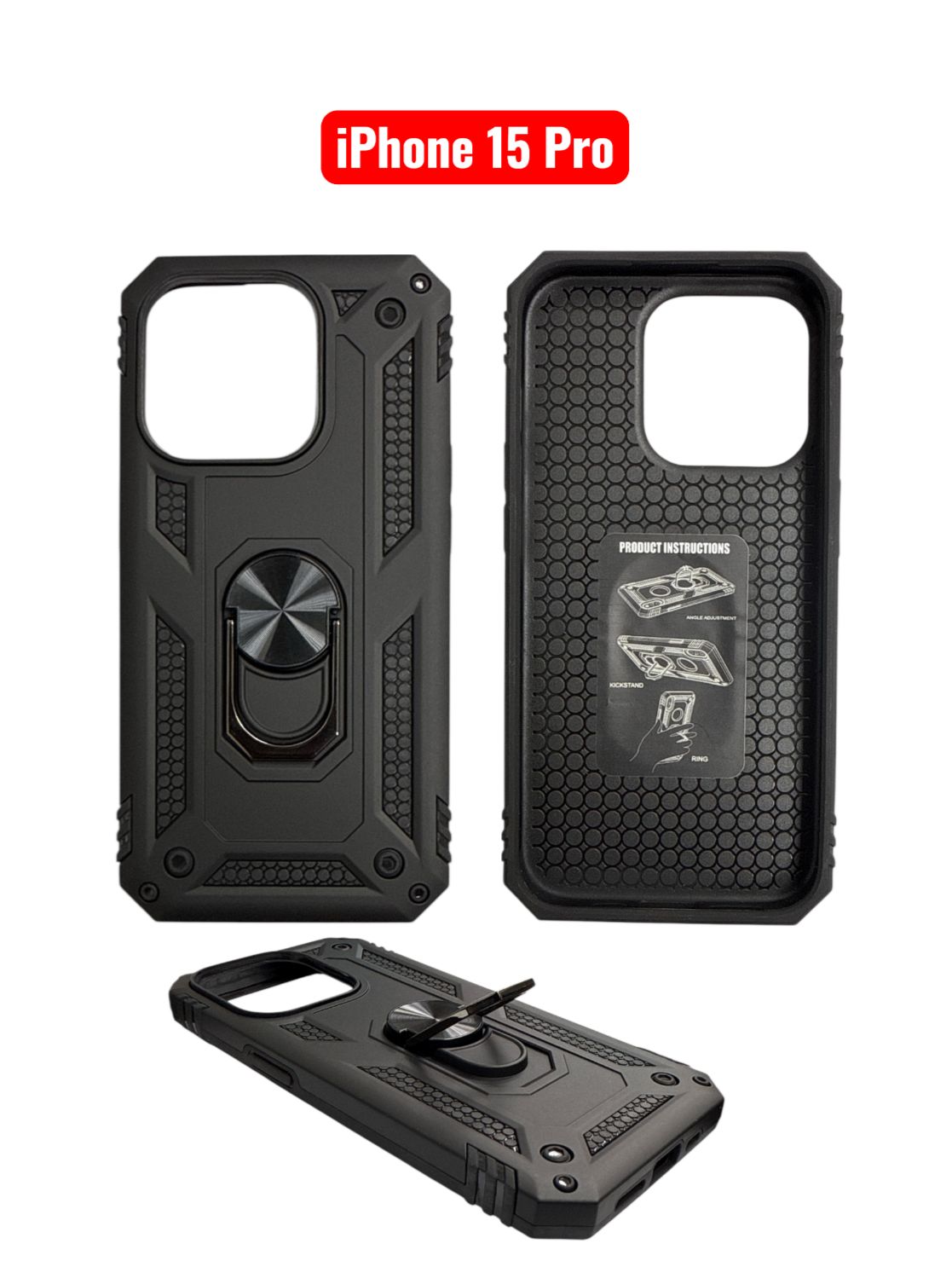 iPhone 15 Pro Sergant Hard Case | Red Green Blue Black Gold Rose Gold Silver Cover