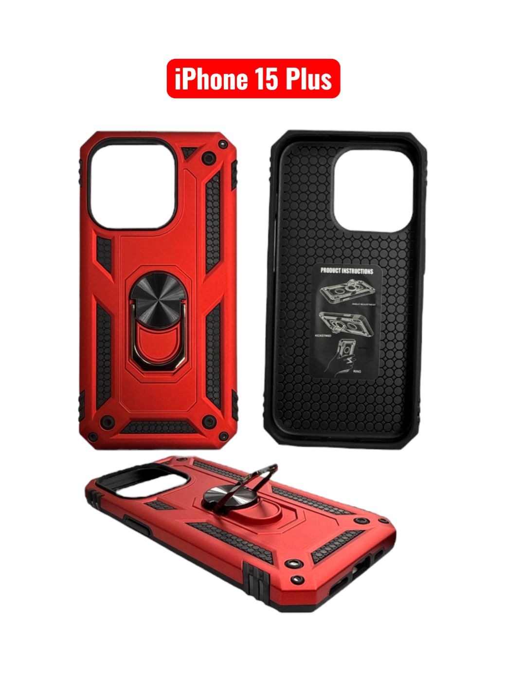 iPhone 15 Plus Sergant Hard Case | Red Black Gold Rose Gold Silver Cover