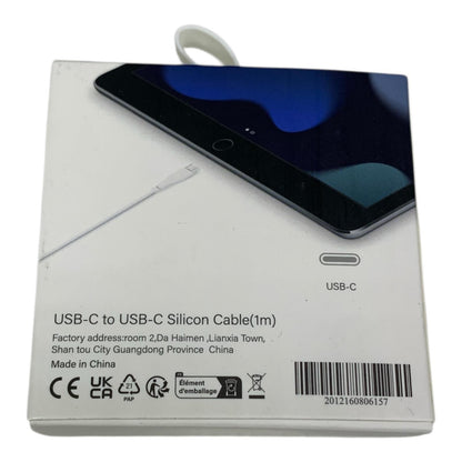 Mobyone USB-C to USB-C Cable | 60W Fast Charging | 1m Silicone Type-C – White