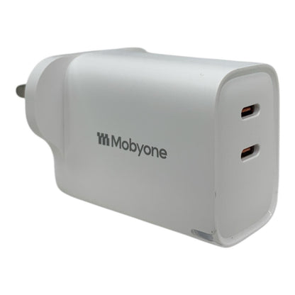 Mobyone 35W Dual USB-C Fast Charger | Super Fast PD PPS Adapter | Universal
